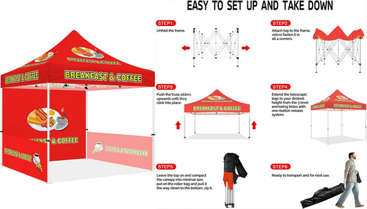 How to set up a canopy tent by yourself？