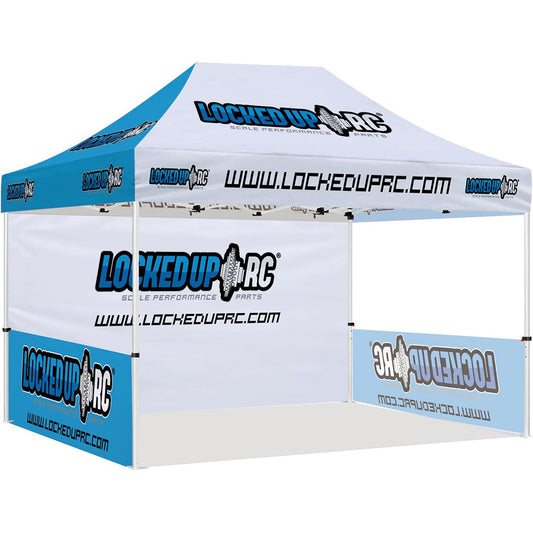 Custom 10x15 Canopy +  Back Wall + 2 Half Side Walls