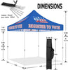 ABLEM8CANOPY Voter Registration 10x10 Commercial Pop Up Canopy Tents