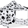 Milk Tent 10x10 Themed Pop Up Canopy Tent for Fresh Milk and Cheese Dairy Farm