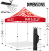 ABLEM8CANOPY 10x10 Themed Pop Up Canopy Tent with Sidewalls for Jam and Jelly