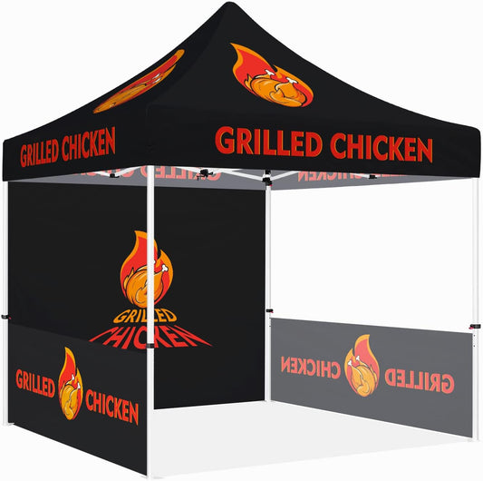 Vendor Tent 10x10-ABLEM8CANOPY Grilled Chicken 10x10 Pop Up Canopy Tent