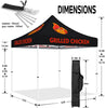 Vendor Tent 10x10-ABLEM8CANOPY Grilled Chicken 10x10 Pop Up Canopy Tent