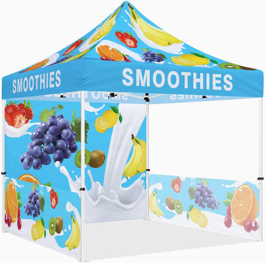 ABLEM8CANOPY  Smoothies 10x10 Pop Up Canopy Tent For Smoothie Stand