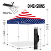 ABLEM8CANOPY 10x10 Pop Up Canopy Tent - American Flag - ablem8canopy