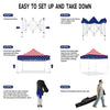 ABLEM8CANOPY 10x10 Pop Up Canopy Tent - American Flag - ablem8canopy