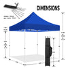 ABLEM8CANOPY 10x10 Pop Up Canopy Tent - Sapphire - ablem8canopy