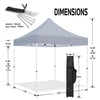 ABLEM8CANOPY 10x10 Pop Up Grey Canopy Tent - ablem8canopy