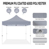 ABLEM8CANOPY 10x10 Pop Up Grey Canopy Tent - ablem8canopy