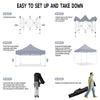 ABLEM8CANOPY 10x10 Pop Up Grey Canopy Tent - ablem8canopy