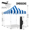 ABLEM8CANOPY Carnival 10x10 Pop Up Canopy Tent - Blue - ablem8canopy