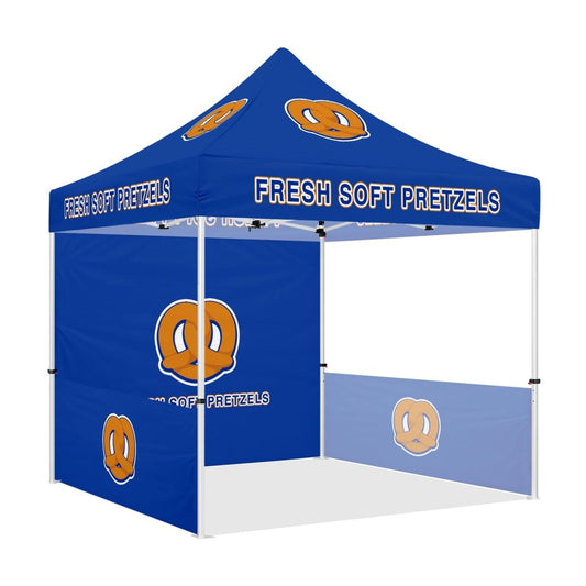 Booth Tents - Fresh Soft Pretzels 10x10 Pop Up Canopy Tent - ablem8canopy