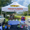 Flowering Tent - Fresh Flowers 10x10 Pop Up Canopy Tent - ablem8canopy