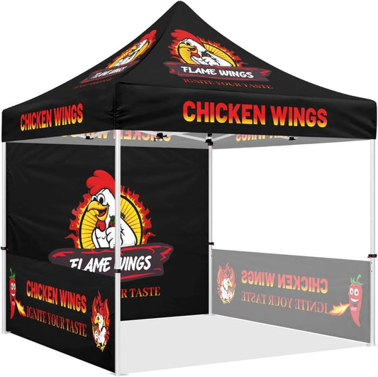 Food Tent - ABLEM8CANOPY Chickenwings 10x10 Pop Up Canopy Tent - ablem8canopy