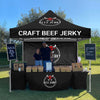 Food Tents - Craft Beef Jerky 10x10 Pop Up Black Canopy Tent - ablem8canopy