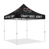 Food Tents - Craft Beef Jerky 10x10 Pop Up Black Canopy Tent - ablem8canopy