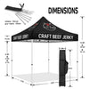 Food Tents - Craft Beef Jerky 10x10 Pop Up Black Canopy Tent - ablem8canopy