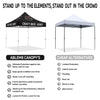 Food Tents - Craft Beef Jerky 10x10 Pop Up Black Canopy Tent - ablem8canopy