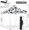 Milk Tent 10x10 Themed Pop Up Canopy Tent for Fresh Milk and Cheese Dairy Farm - ablem8canopy