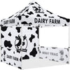 Milk Tent 10x10 Themed Pop Up Canopy Tent for Fresh Milk and Cheese Dairy Farm - ablem8canopy