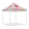 Custom 10x10 Canopy Tent with Company Logo for Tie-Dye Clothing