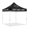 Food Tents-Craft Beef Jerky 10x10 Pop Up Black Canopy Tent