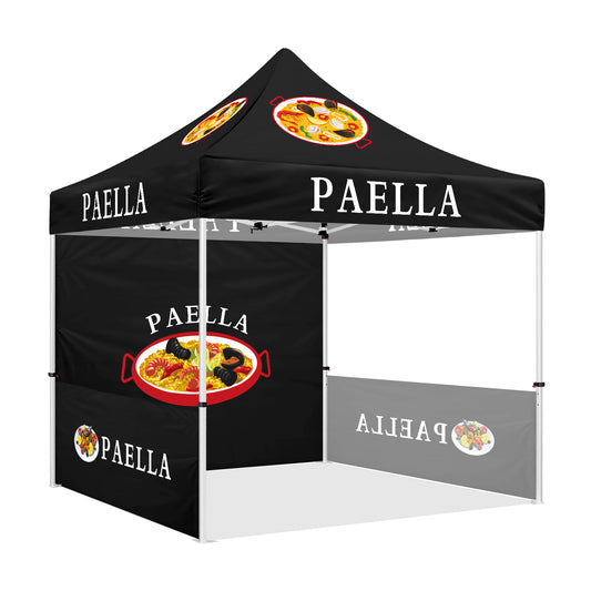 Canopy with Tent Attached-ABLEM8CANOPY Paella 10x10 Pop Up Waterproof Canopy Tent