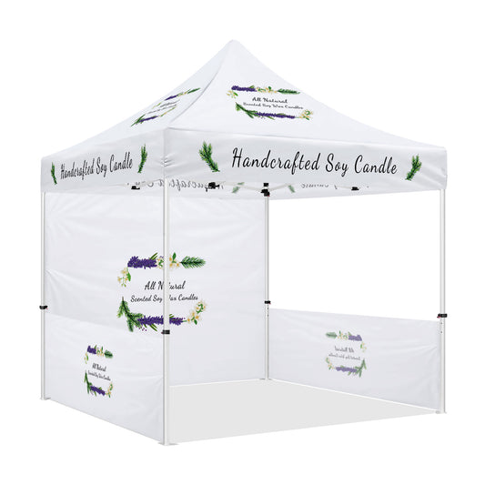 10x10 Craft Fair Tent-Pop Up Customized Canopy Tents for Handmade Soy Candles