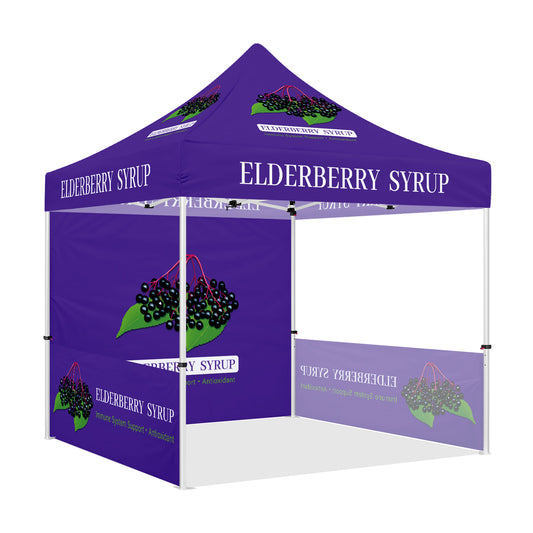 ABLEM8CANOPY 10x10 Elderberry Syrup Canopy Tent Pop Up