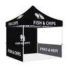 Food Tent Covers-Fish & Chips 10x10 Pop Up Canopy Tent