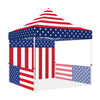 ABLEM8CANOPY 10x10 Pop Up Canopy Tent - American Flag