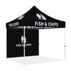 Food Tent Covers-Fish & Chips 10x10 Pop Up Canopy Tent