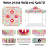 Custom 10x10 Canopy Tent with Company Logo for Tie-Dye Clothing