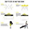 ABLEM8CANOPY Bee Products 10x10 Pop Up Yellow Canopy Tent