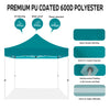 ABLEM8CANOPY 10x10 Pop Up Turquoise Canopy Tent