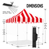 ABLEM8CANOPY Carnival 10x10 Red and White Striped Canopy Tent