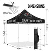 Food Tents-Craft Beef Jerky 10x10 Pop Up Black Canopy Tent
