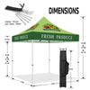 ABLEM8CANOPY 10x10 Fresh Produce Pop Up Event Canopy Tents