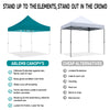 ABLEM8CANOPY 10x10 Pop Up Turquoise Canopy Tent