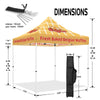 ABLEM8CANOPY Waffle 10x10 Pop Up Canopy Tent With Sides