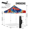 ABLEM8CANOPY 10x10 Pop Up Tie Dye Canopy Tent